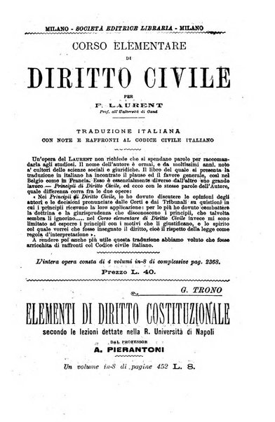 Il Filangieri rivista periodica mensuale di scienze giuridiche e politico-amministrative