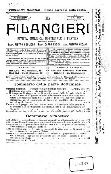 Il Filangieri rivista periodica mensuale di scienze giuridiche e politico-amministrative