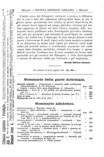 Il Filangieri rivista periodica mensuale di scienze giuridiche e politico-amministrative