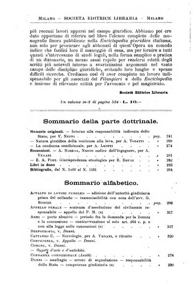 Il Filangieri rivista periodica mensuale di scienze giuridiche e politico-amministrative