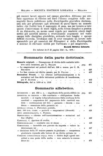 Il Filangieri rivista periodica mensuale di scienze giuridiche e politico-amministrative