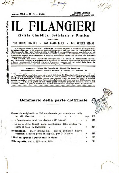 Il Filangieri rivista periodica mensuale di scienze giuridiche e politico-amministrative