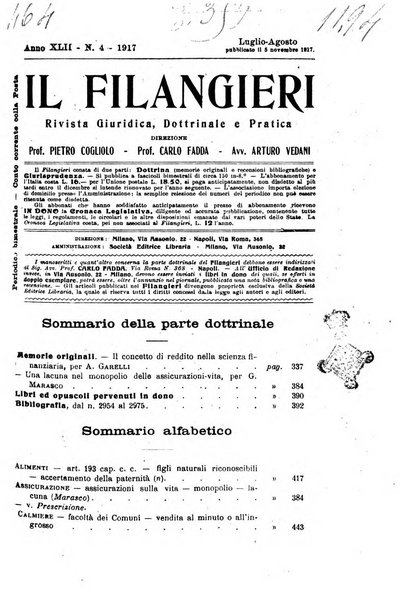 Il Filangieri rivista periodica mensuale di scienze giuridiche e politico-amministrative