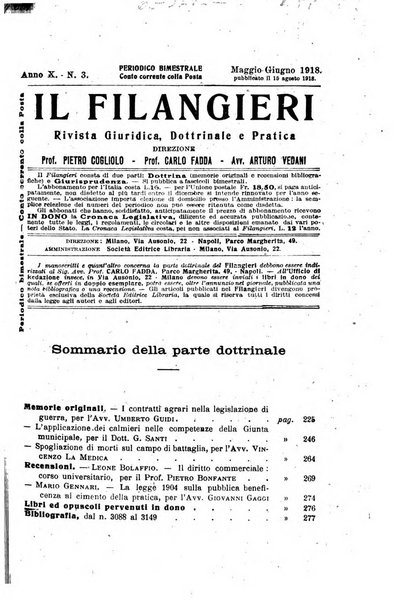 Il Filangieri rivista periodica mensuale di scienze giuridiche e politico-amministrative