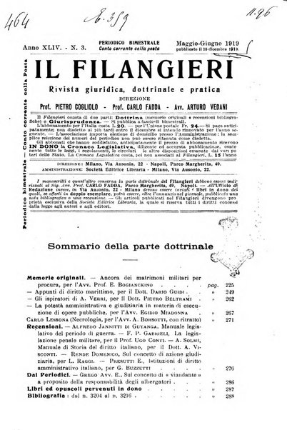 Il Filangieri rivista periodica mensuale di scienze giuridiche e politico-amministrative