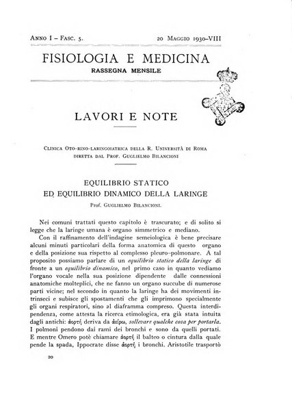 Fisiologia e medicina rassegna mensile