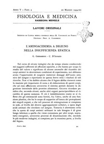 Fisiologia e medicina rassegna mensile