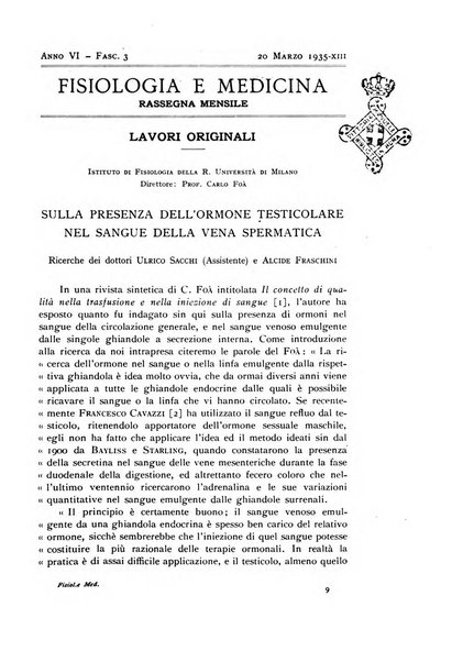 Fisiologia e medicina rassegna mensile