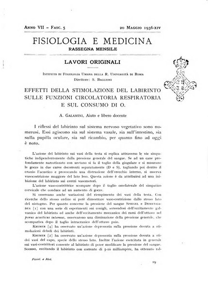 Fisiologia e medicina rassegna mensile