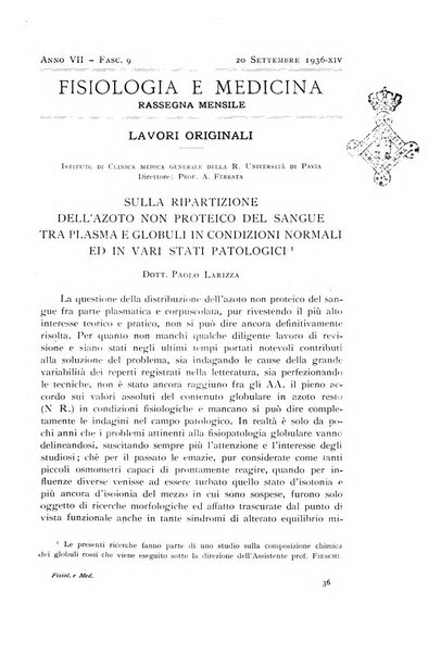 Fisiologia e medicina rassegna mensile