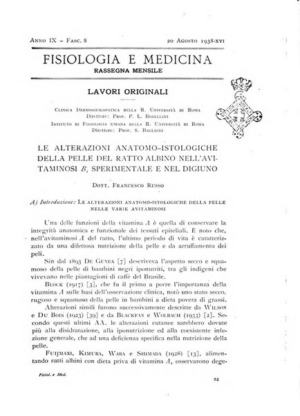 Fisiologia e medicina rassegna mensile