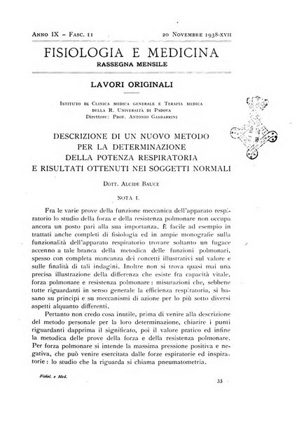 Fisiologia e medicina rassegna mensile