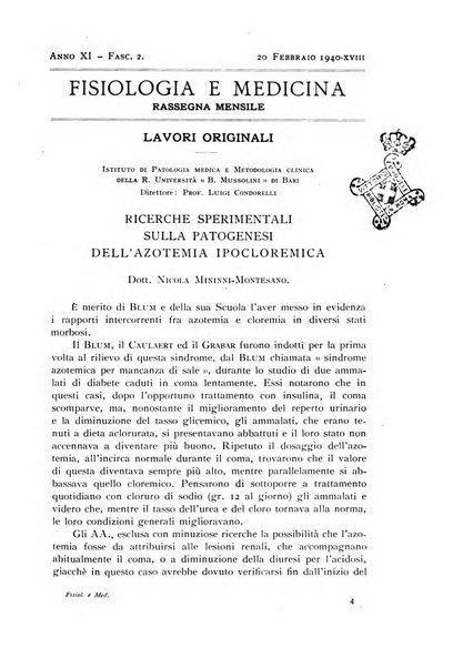 Fisiologia e medicina rassegna mensile