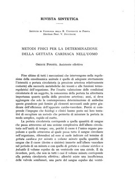 Fisiologia e medicina rassegna mensile