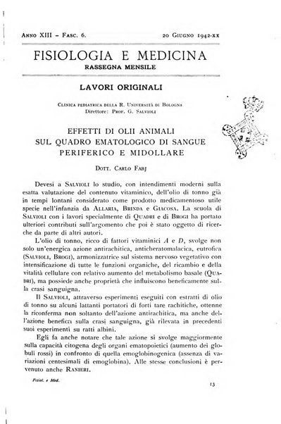 Fisiologia e medicina rassegna mensile