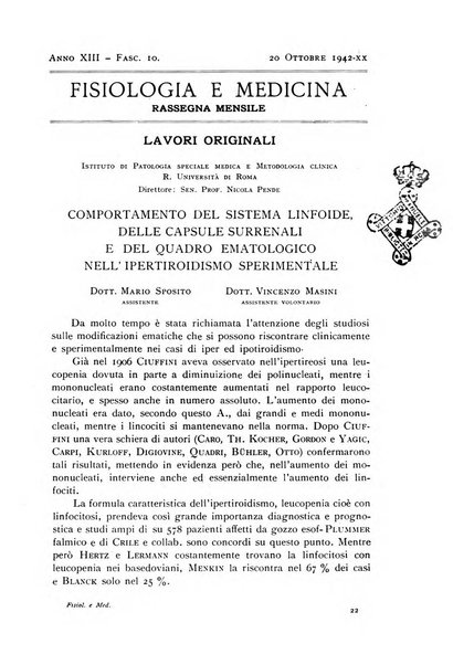 Fisiologia e medicina rassegna mensile