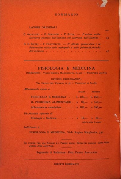 Fisiologia e medicina rassegna mensile