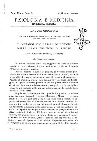 Fisiologia e medicina rassegna mensile