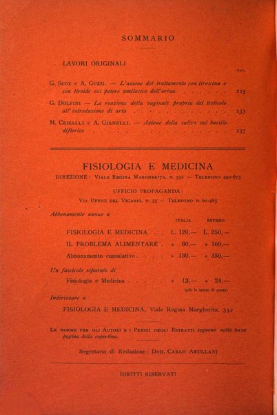 Fisiologia e medicina rassegna mensile