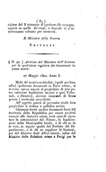 Foglio officiale della Repubblica italiana contenente i decreti, proclami, circolari ed avvisi, riguardanti l'amministrazione, pubblicati ...