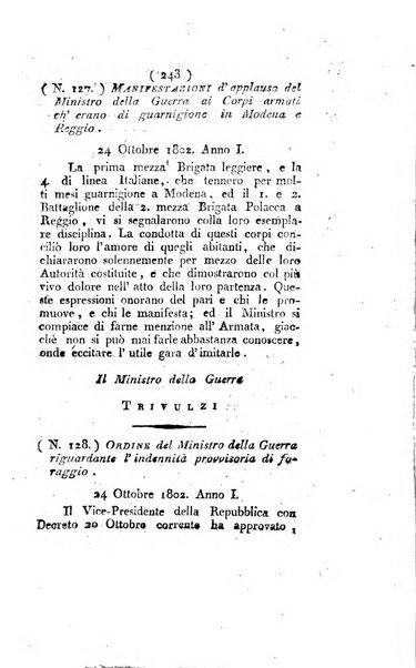 Foglio officiale della Repubblica italiana contenente i decreti, proclami, circolari ed avvisi, riguardanti l'amministrazione, pubblicati ...