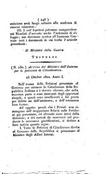 Foglio officiale della Repubblica italiana contenente i decreti, proclami, circolari ed avvisi, riguardanti l'amministrazione, pubblicati ...