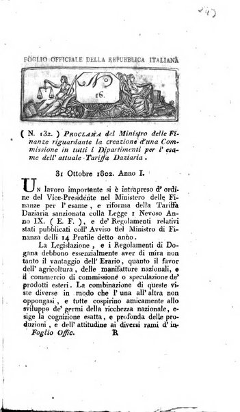 Foglio officiale della Repubblica italiana contenente i decreti, proclami, circolari ed avvisi, riguardanti l'amministrazione, pubblicati ...