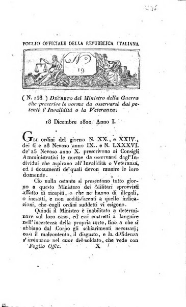 Foglio officiale della Repubblica italiana contenente i decreti, proclami, circolari ed avvisi, riguardanti l'amministrazione, pubblicati ...