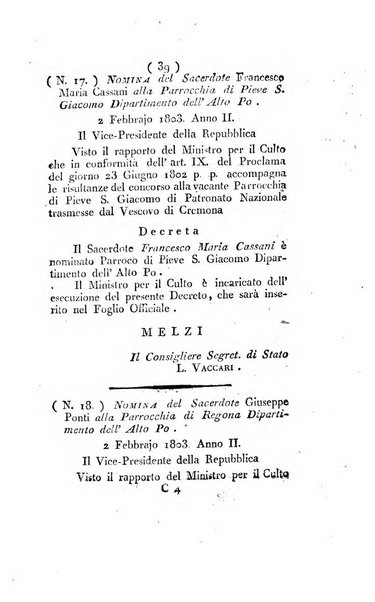 Foglio officiale della Repubblica italiana contenente i decreti, proclami, circolari ed avvisi, riguardanti l'amministrazione, pubblicati ...