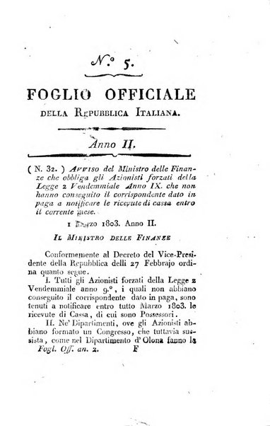 Foglio officiale della Repubblica italiana contenente i decreti, proclami, circolari ed avvisi, riguardanti l'amministrazione, pubblicati ...