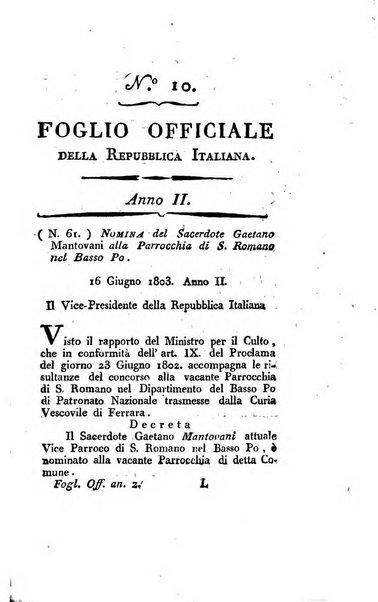 Foglio officiale della Repubblica italiana contenente i decreti, proclami, circolari ed avvisi, riguardanti l'amministrazione, pubblicati ...