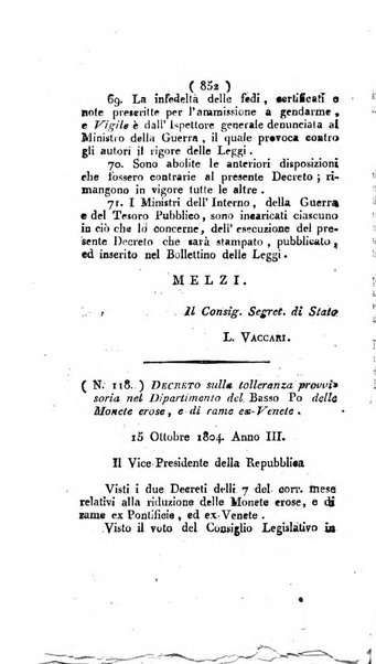 Foglio officiale della Repubblica italiana contenente i decreti, proclami, circolari ed avvisi, riguardanti l'amministrazione, pubblicati ...