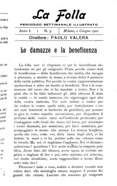 La folla periodico settimanale illustrato