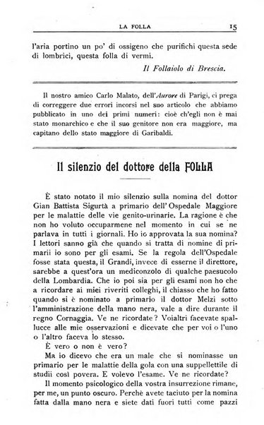 La folla periodico settimanale illustrato