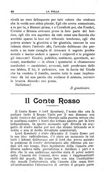 La folla periodico settimanale illustrato