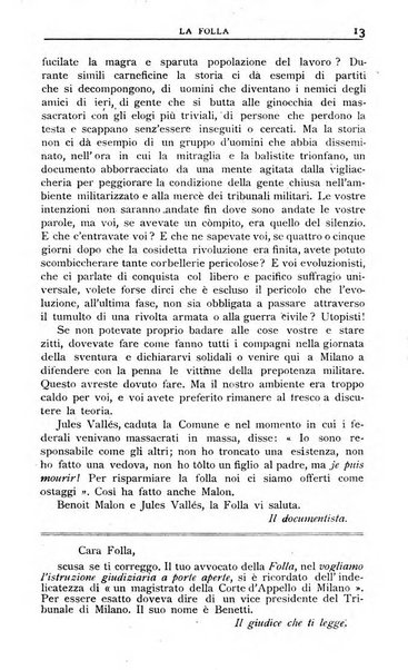 La folla periodico settimanale illustrato