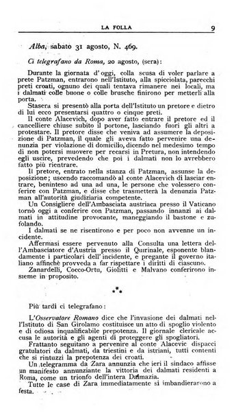 La folla periodico settimanale illustrato