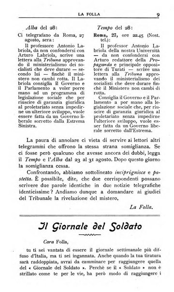 La folla periodico settimanale illustrato