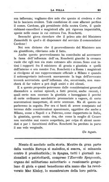 La folla periodico settimanale illustrato