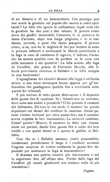 La folla periodico settimanale illustrato