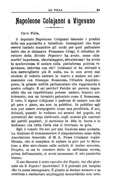 La folla periodico settimanale illustrato