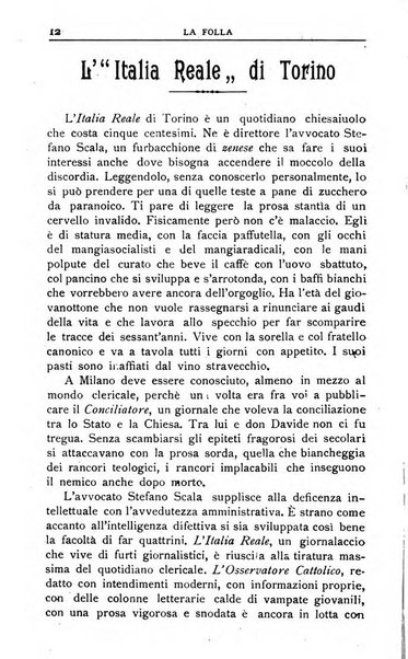 La folla periodico settimanale illustrato