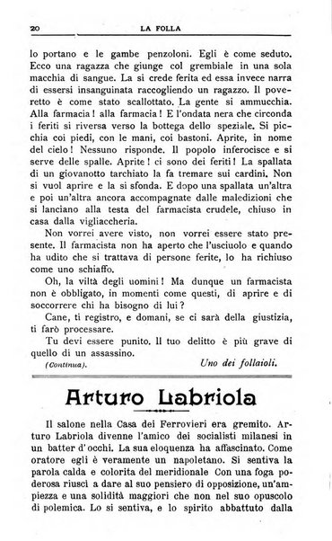 La folla periodico settimanale illustrato