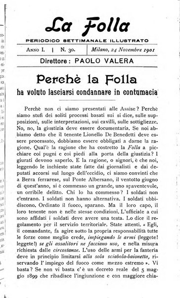 La folla periodico settimanale illustrato