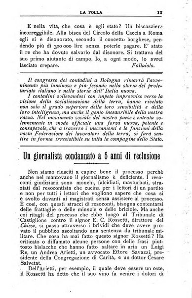 La folla periodico settimanale illustrato