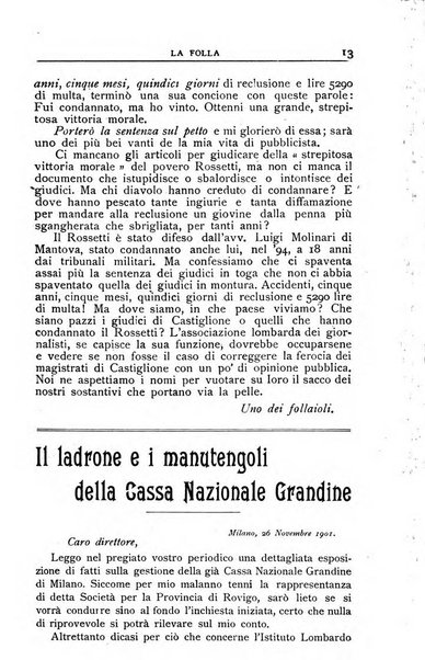 La folla periodico settimanale illustrato