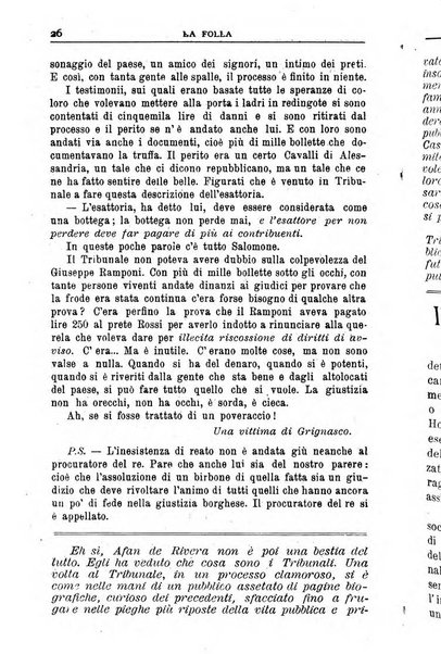 La folla periodico settimanale illustrato