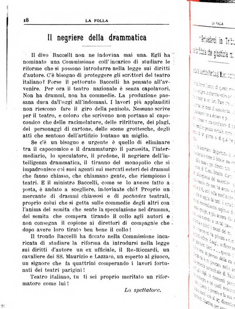 La folla periodico settimanale illustrato