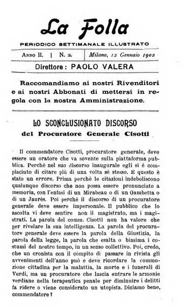 La folla periodico settimanale illustrato