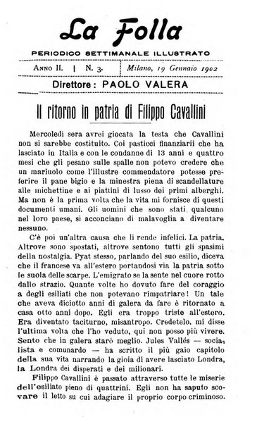 La folla periodico settimanale illustrato